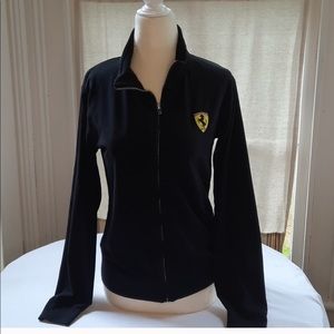 Ferrari Jacket Black Size 3 Zip up.